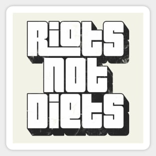 Riots Not Diets - Feminist Typographic Design Sticker